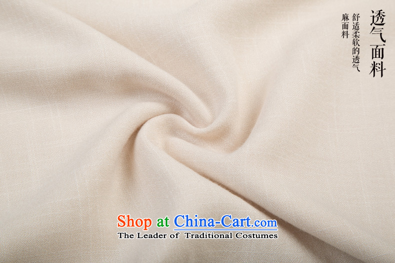 Free trial through China wind men's summer linen disc detained round-neck collar short-sleeved swashplate detained Korean male personality in beige (L) Picture, prices, brand platters! The elections are supplied in the national character of distribution, so action, buy now enjoy more preferential! As soon as possible.