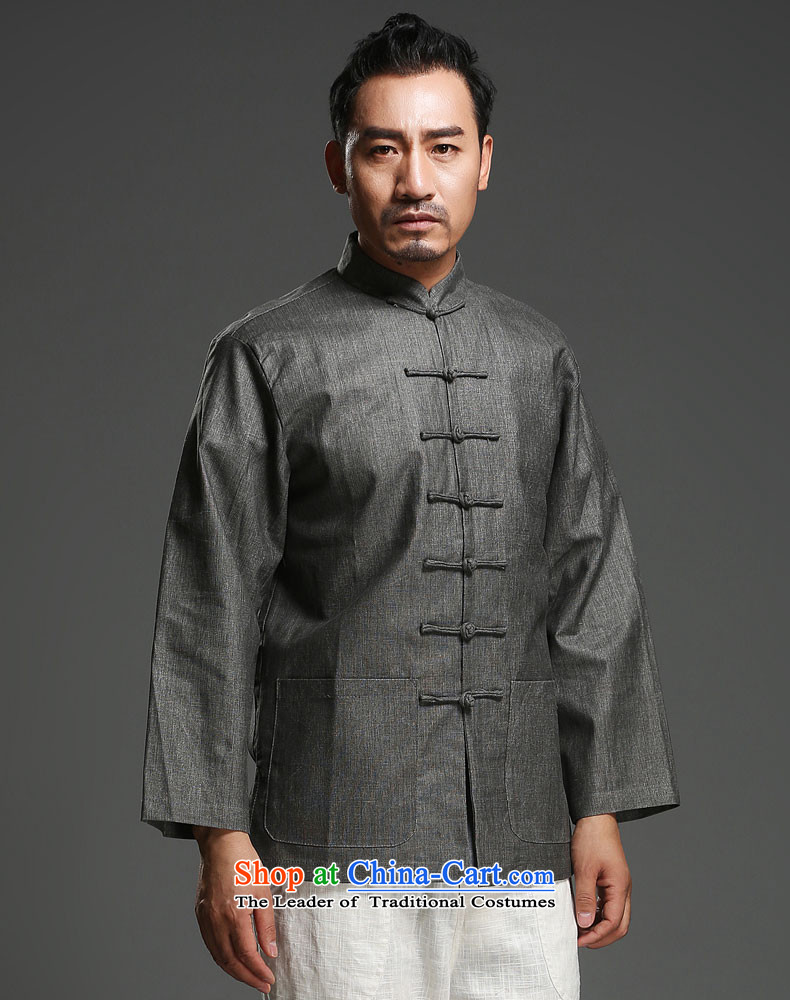 Renowned New China wind load spring and autumn and long-sleeved Chinese Tang dynasty and long-sleeved tray clip Tang dynasty cotton linen coat light yellow large pictures, prices, XL brand platters! The elections are supplied in the national character of distribution, so action, buy now enjoy more preferential! As soon as possible.