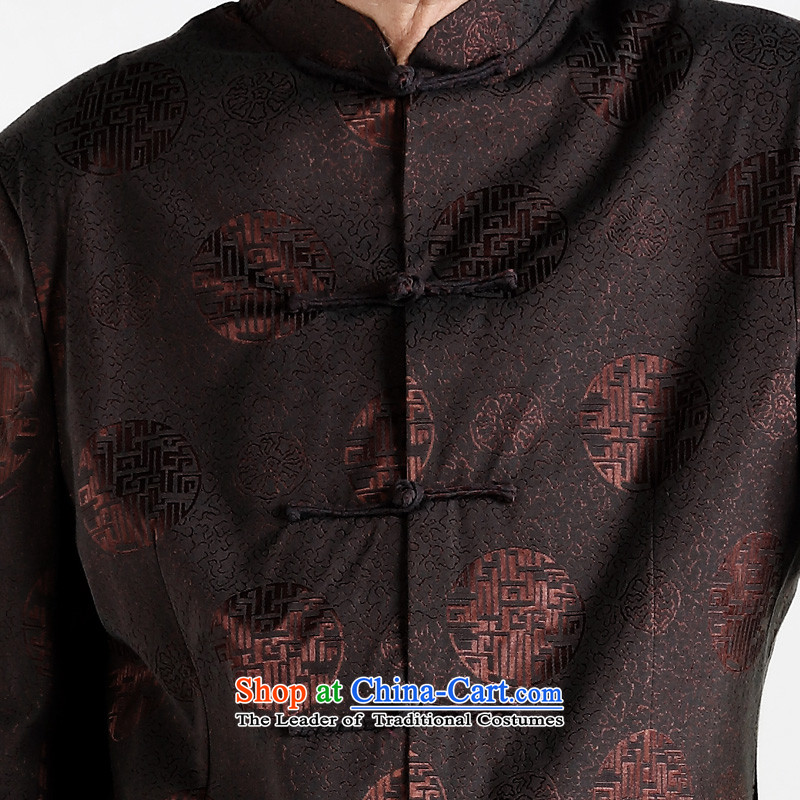  The elderly in the Tang dynasty gakka Tang dynasty older men's jackets of older persons and Tang dynasty autumn and winter clothes Brown , L, click G (GAKKA) , , , shopping on the Internet