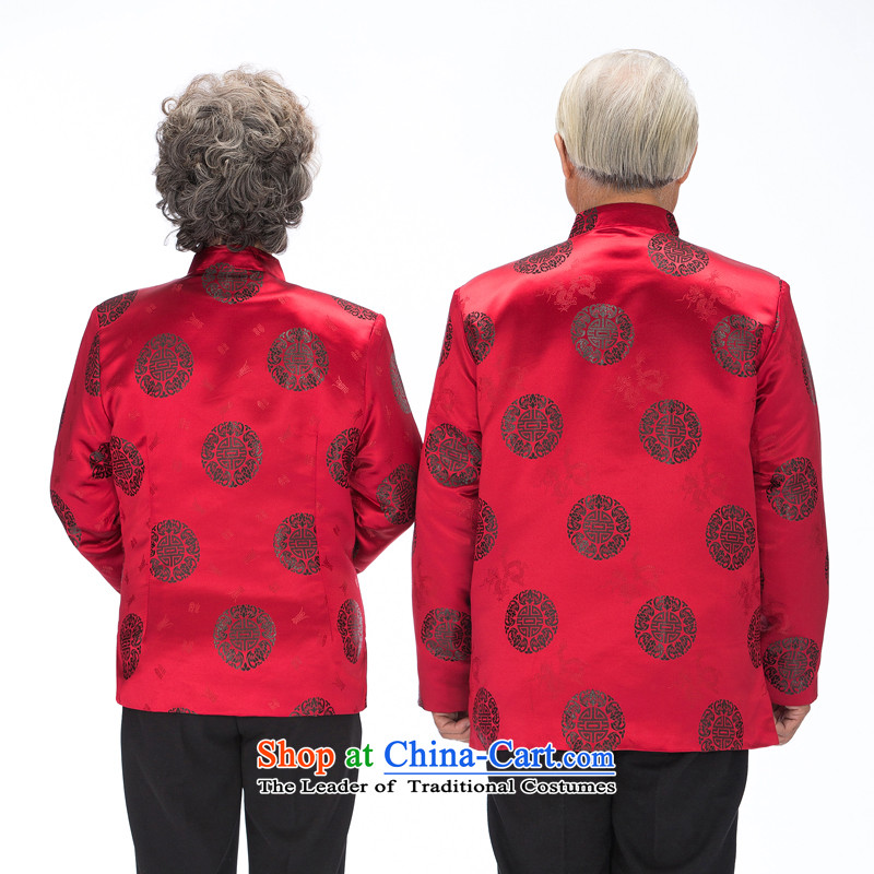 The elderly in the Tang dynasty F0861 men and women's couples Tang blouses autumn and winter elderly golden marriage life too long-sleeved sweater women on a red ground Kim women XL, Bosnia and thre gesaxing line () , , , shopping on the Internet