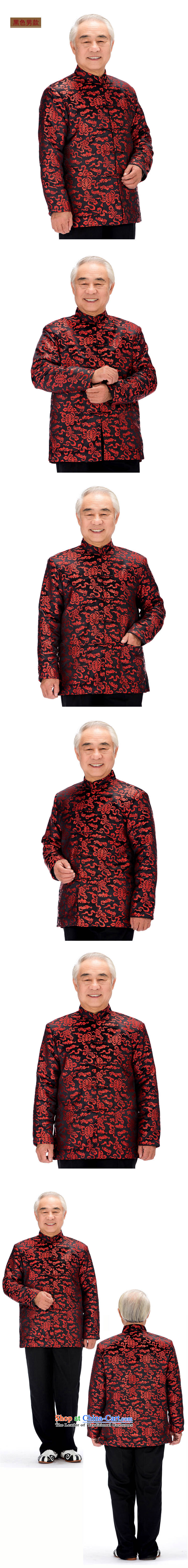 Bosnia and thre line older women and men in Tang Dynasty long-sleeved winter mom and dad couples with golden marriage celebrated men and women's robe Tang blouses jacket F0781 men red men M/170 picture, prices, brand platters! The elections are supplied in the national character of distribution, so action, buy now enjoy more preferential! As soon as possible.