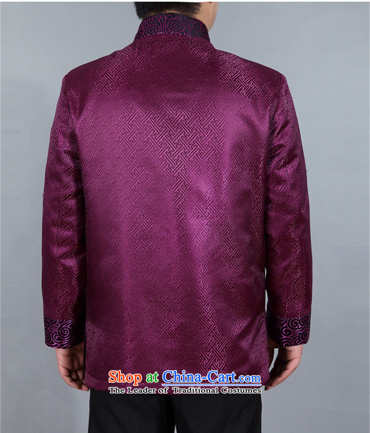 Top Luxury spring and autumn) jacket coat in men's older men Tang Dynasty Large Golden Grandpa tray clip relaxd long-sleeved Pullover elderly Men's Shirt A88021 jacket, purple men XXL/185 picture, prices, brand platters! The elections are supplied in the national character of distribution, so action, buy now enjoy more preferential! As soon as possible.