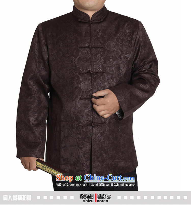 The Cave of the elderly by 2015 Tang dynasty men in autumn and winter elderly men Tang long-sleeved jacket men national costumes Male clip cotton Tang dynasty T1155 T1155/ Brown 170 yards / clip cotton winter image, prices, brand platters! The elections are supplied in the national character of distribution, so action, buy now enjoy more preferential! As soon as possible.