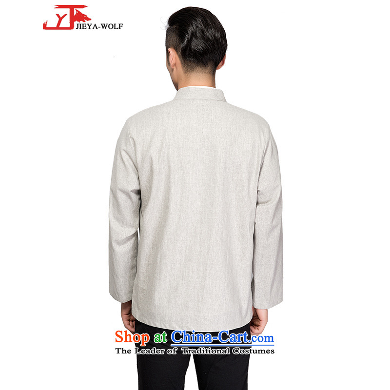 - Wolf JIEYA-WOLF2015, New Tang dynasty men's long-sleeved sweater Stylish spring and autumn Tai Chi) national costumes light gray single layer 170/M,JIEYA-WOLF,,, Chun Shopping on the Internet