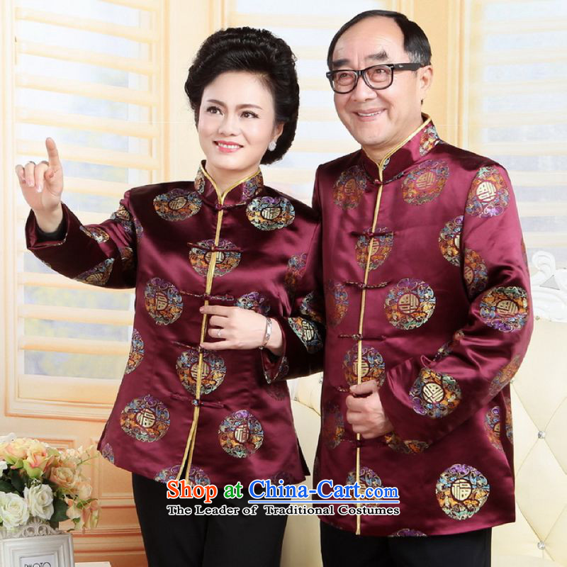 To Jing Ge older couples with Tang dynasty China wind collar dress the wedding service life will red men XXL, intended Jing Ge , , , shopping on the Internet