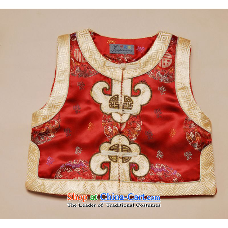 Ms Au King Mansion to Tang dynasty autumn and winter new child Tang dynasty robe boy plus cotton-style robes X183-a Cheongsams XXL, Red Cross has been pressed to jing shopping on the Internet
