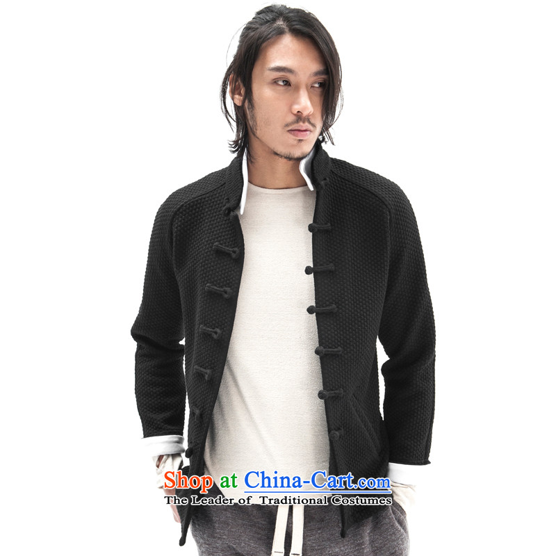 Seventy-tang China wind original woolen knitted jacket stylish Sau San Tong jackets Chinese improved plug-ins construction sleeved shirt national detained retro High End Disk men light gray XL, Tsat Tang (seventang design shopping on the Internet has been