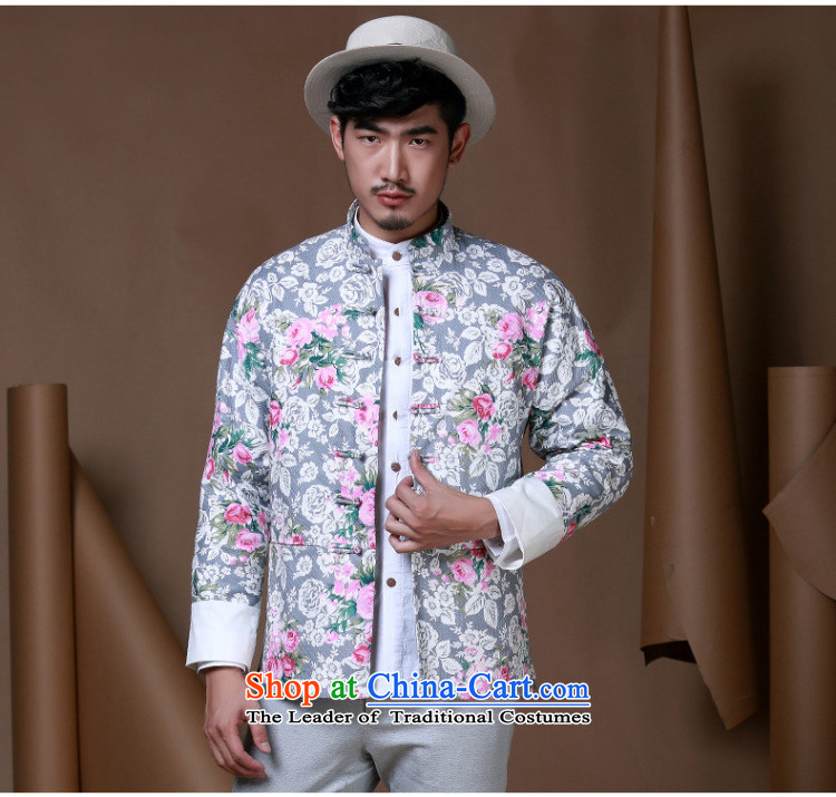 Jockeys Leopard Health Tang dynasty China wind men flowers to serve men's jackets on the autumn and winter Han-White XXL pictures designer brands, prices, brand platters! The elections are supplied in the national character of distribution, so action, buy now enjoy more preferential! As soon as possible.