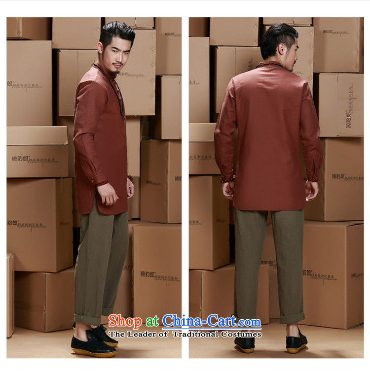 Jockeys Leopard Health Tang dynasty China Wind Jacket men's 2015 new cotton linen long T-shirts for larger improved Han-designer brands carbon XL Photo, prices, brand platters! The elections are supplied in the national character of distribution, so action, buy now enjoy more preferential! As soon as possible.