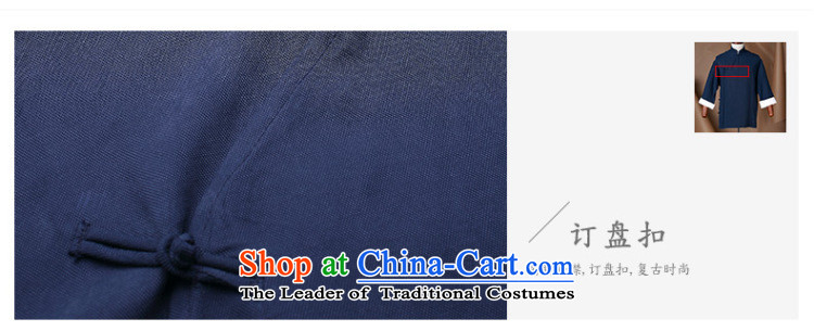 Jockeys Leopard Tang Dynasty who men robe improved Han-autumn and winter new Chinese need badges of cotton linen ball-Service Cheongsams Jacket China wind men designer brands dark blue XL Photo, prices, brand platters! The elections are supplied in the national character of distribution, so action, buy now enjoy more preferential! As soon as possible.