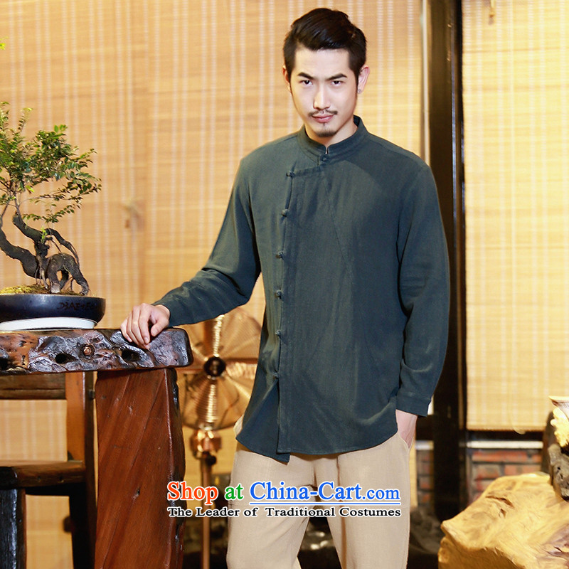 Jockeys Leopard Tang Dynasty who men fall new linen clothes men l is pressed to Zen Han-China wind men designer brands Army Green S, riding Leopard (QIBAOLANG) , , , shopping on the Internet