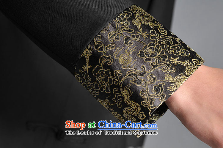 Tsing Yu Sau San men Wearing Tang Dynasty Chinese dragon tattoo cuffs men-collar jacket students Sau San JY1621 replacing black Tang blouses L picture, prices, brand platters! The elections are supplied in the national character of distribution, so action, buy now enjoy more preferential! As soon as possible.