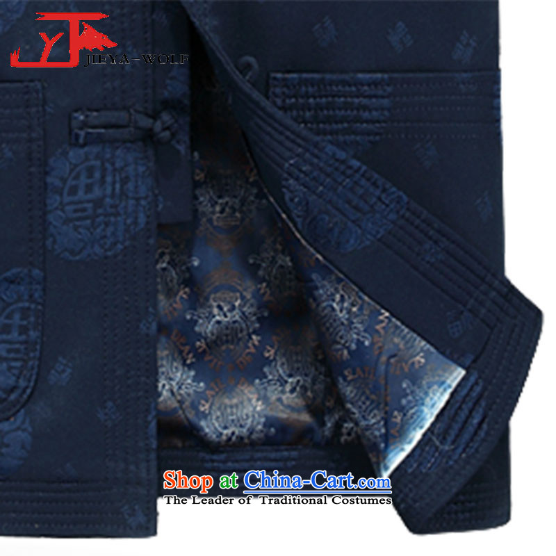 - Wolf JIEYA-WOLF2015, autumn and winter new Tang Dynasty Men's Shirt jacket leisure national of leisure trouser press kit blue circle 175/L,JIEYA-WOLF,,, Fuk Shopping on the Internet