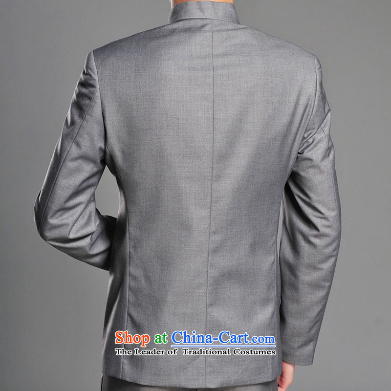 Dan ( DAINSIDON SE) autumn and winter Chinese Men's Mock-Neck Chinese tunic national Chinese students with the bridegroom married young gray suit gray Chinese tunic , S, Zhongshan Dan Se (DAINSIDON shopping on the Internet has been pressed.)