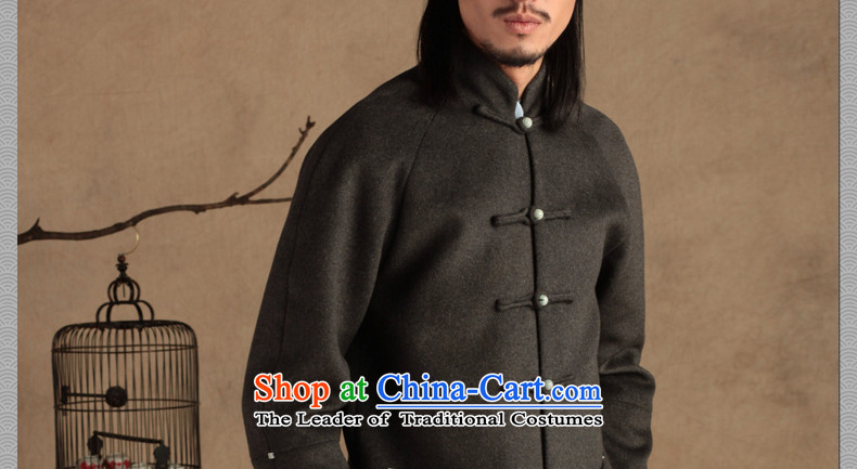 Cd 3 Model China wind-Yuk Tak Jade detained five Tang Dynasty Men long wool coat ethnic Han-? winter gray jumbo XL Photo, prices, brand platters! The elections are supplied in the national character of distribution, so action, buy now enjoy more preferential! As soon as possible.