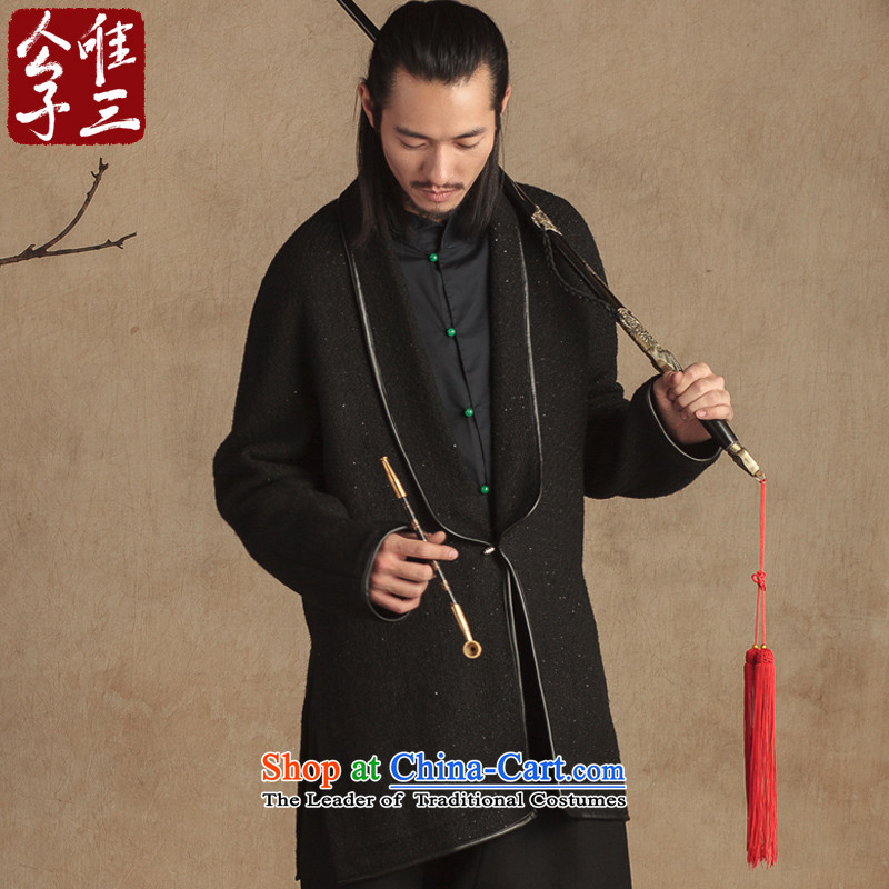 Cd 3 Model Galllantry China wind wool? Long mantle gowns copper clip jacket Tang Dynasty Han-hyun thick autumn and winter in Black and Silver silk jumbo (XL), CD 3 , , , shopping on the Internet