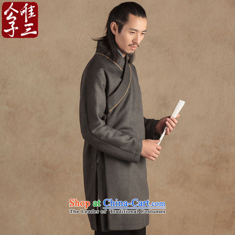 Cd 3 China wind Hon James wool? Tang dynasty jacket men national Chinese Han-thick winter coats leisure movement (XXL), Gray CD 3 , , , shopping on the Internet