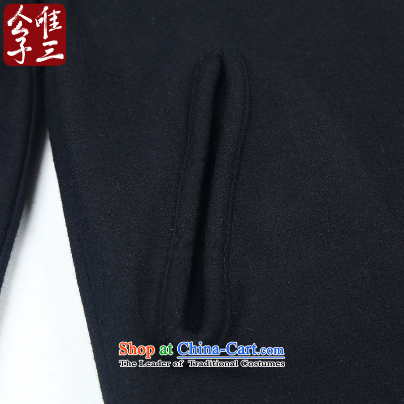 Third, China who were only wool? Long frock coat Tang jackets gowns Chinese Han-thick black fuyuo (M) CD 3 , , , shopping on the Internet