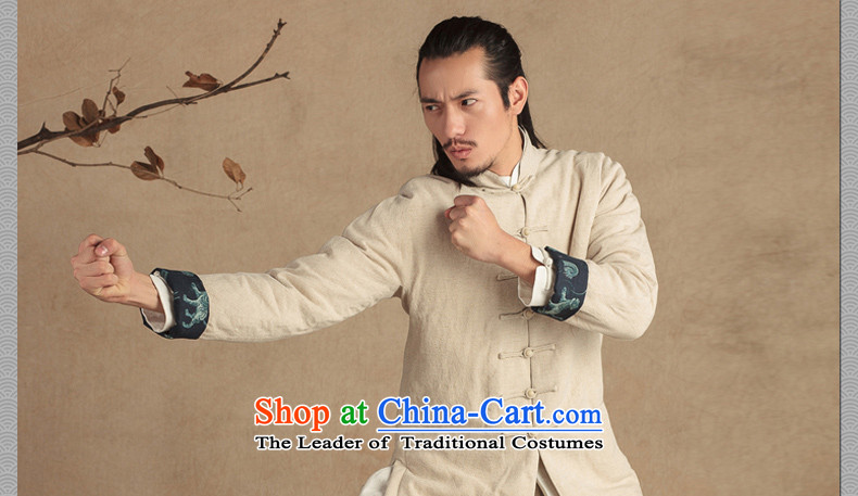Cd 3 Model China wind bodhi-linen coat Tang dynasty male national costumes thick Han-autumn and winter coats thick black large (L) picture Hyun, prices, brand platters! The elections are supplied in the national character of distribution, so action, buy now enjoy more preferential! As soon as possible.