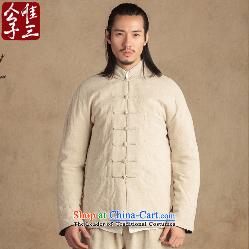 Cd 3 Model China wind bodhi-linen coat Tang dynasty male national costumes thick Han-autumn and winter coats thick black large (L), Hyun CD 3 , , , shopping on the Internet