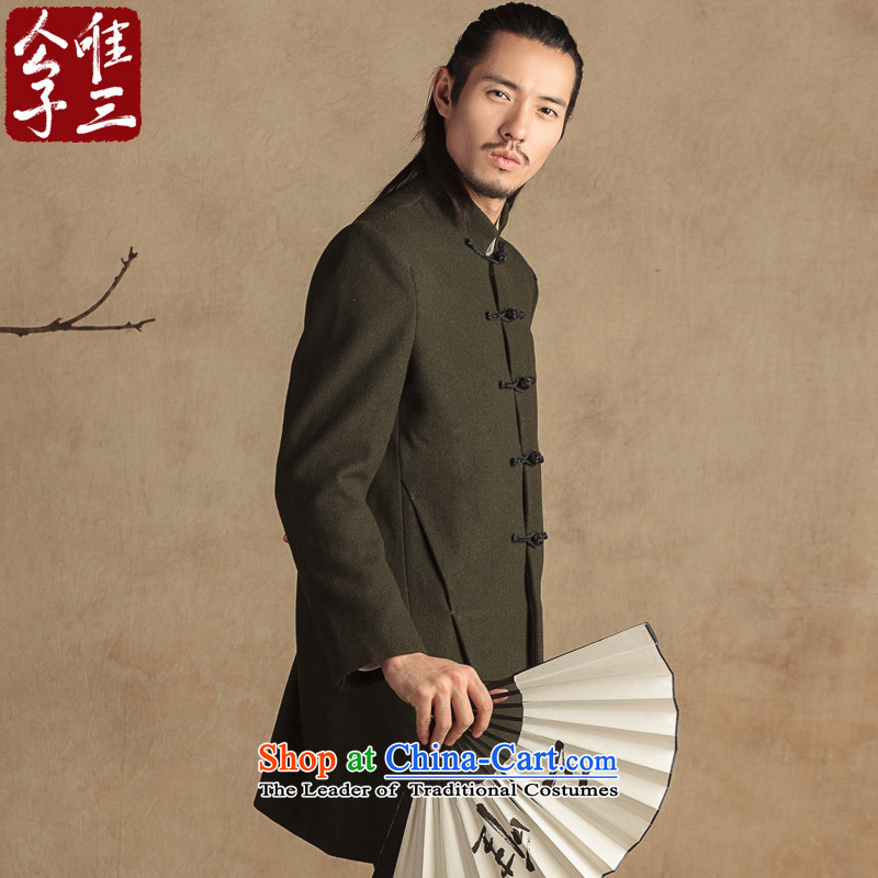 Cd 3 Model China wind positive definite coats collar wool coat man? Tang Dynasty Chinese men fall/winter coats, Hyun Ju (XL), black CD 3 , , , shopping on the Internet