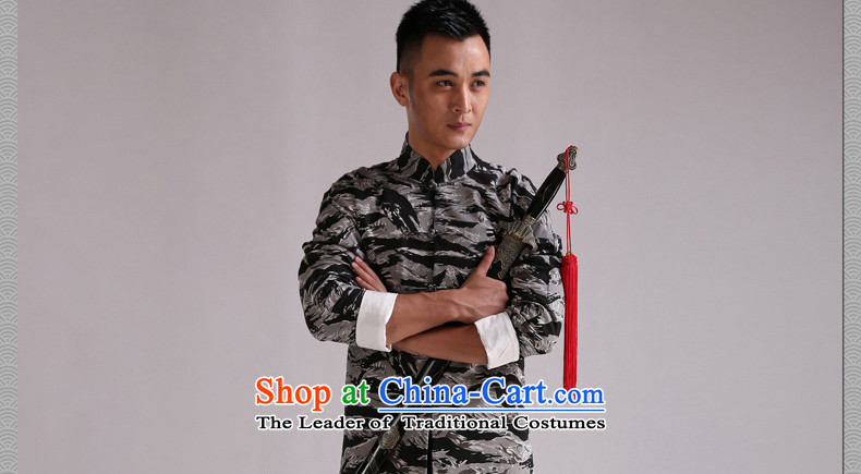 Cd 3 China wind-Ho Wing-colored Tang dynasty men tray clip Sau San Chinese leisure cotton jacket in spring and autumn improved black and gray small picture (S), prices, brand platters! The elections are supplied in the national character of distribution, so action, buy now enjoy more preferential! As soon as possible.
