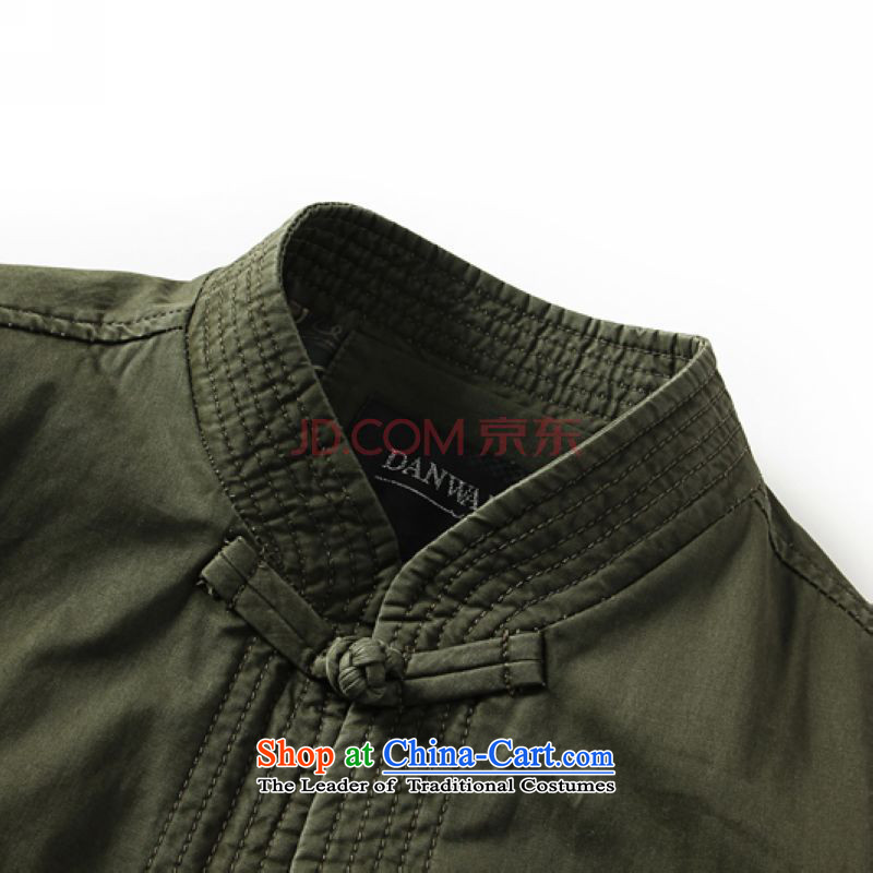 Nigeria following the new spring 2015) older boys father installed China wind collar men Tang jacket khaki 185, Nigeria following shopping on the Internet has been pressed.
