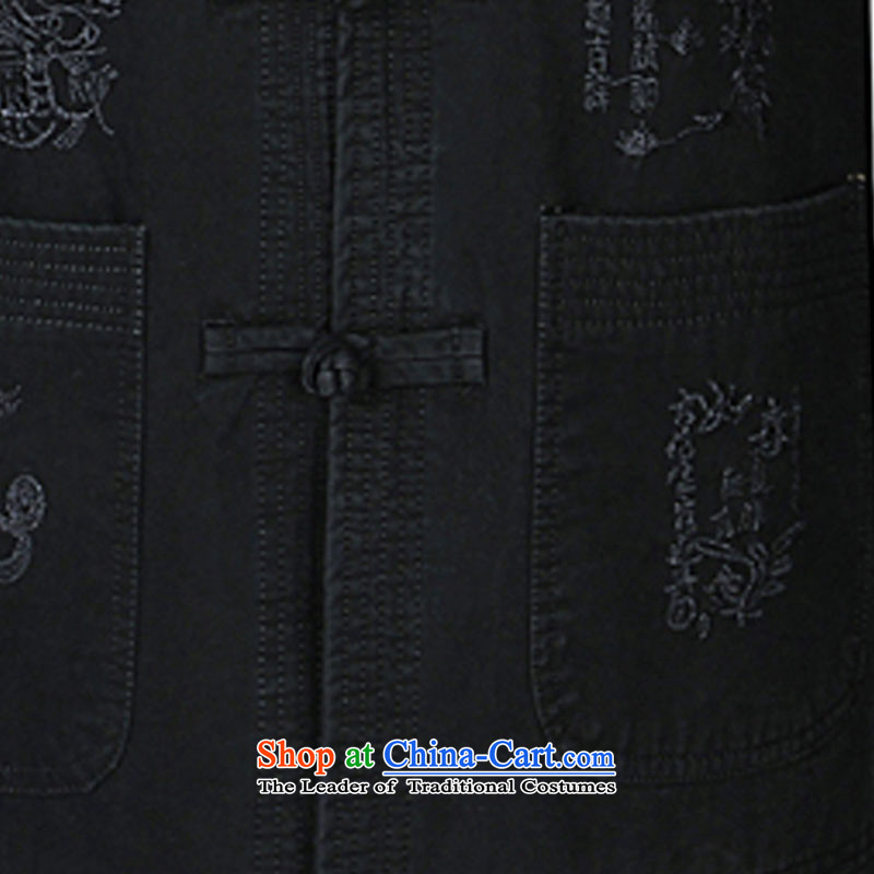 Hidenao Spencer Spring New elderly men for both business and leisure Tang dynasty embroidery collar larger jacket Z03 Black 180, Hidenao Spencer shopping on the Internet has been pressed.