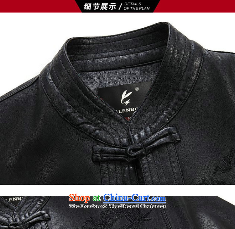 It through the spring and fall in new elderly men's leather garments Tang dynasty father loaded collar Tang Dynasty Chinese tunic fur black 180 pictures, prices, brand platters! The elections are supplied in the national character of distribution, so action, buy now enjoy more preferential! As soon as possible.
