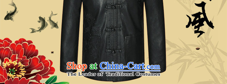 Dan smoke spring and fall in the new elderly men's leather garments Tang dynasty father loaded collar Tang Dynasty Chinese tunic black leather garments 180 pictures, prices, brand platters! The elections are supplied in the national character of distribution, so action, buy now enjoy more preferential! As soon as possible.