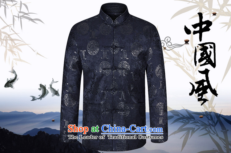 Darth their spring outfits in Tang Dynasty older men and national costumes China wind men's jackets men Tang Dynasty navy blue long-sleeved top 175 pictures, prices, brand platters! The elections are supplied in the national character of distribution, so action, buy now enjoy more preferential! As soon as possible.