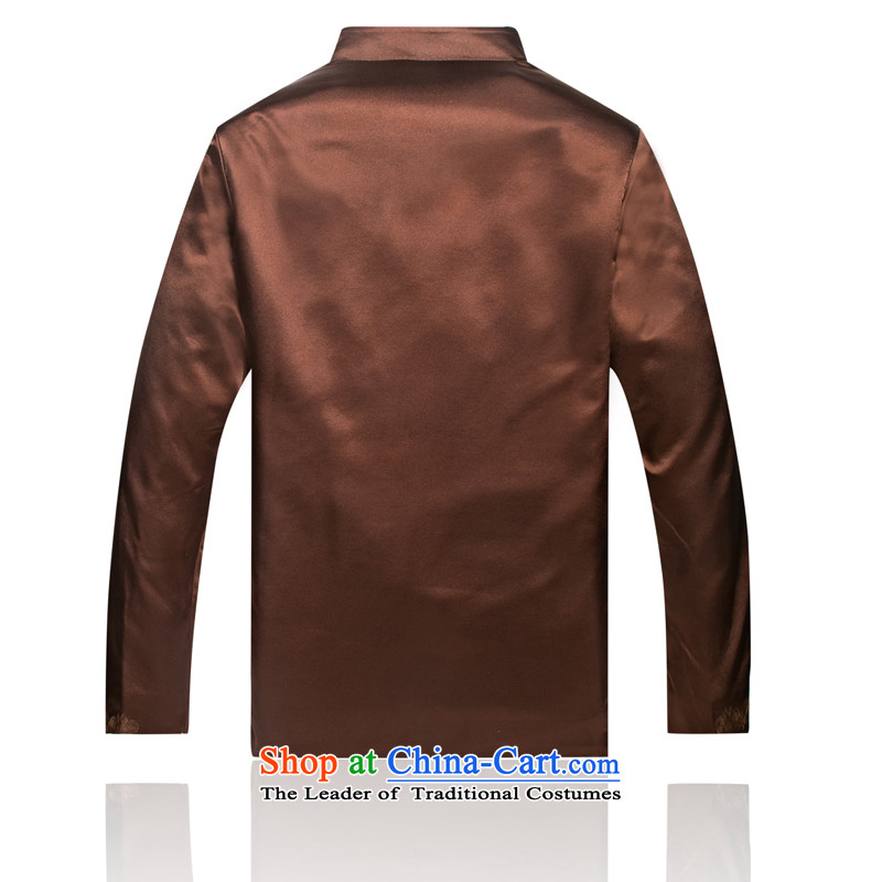 Tang Dynasty 7,712 autumn and winter New China wind male APEC Chinese clothing Men's Mock-Neck Han-Chinese wine red L/175, thre line (gesaxing and Tobago) , , , shopping on the Internet