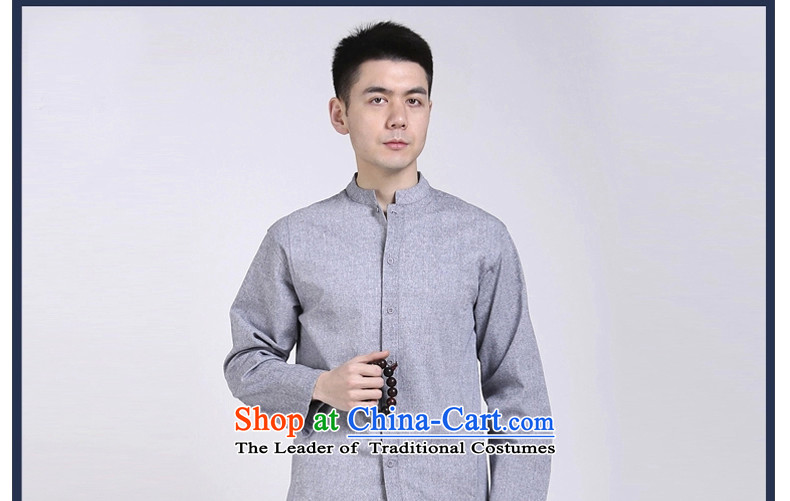 The original motion hill people China wind cotton linen tunic men Chinese shirt long-sleeved T-shirt and leisure relaxd Gray L picture, prices, brand platters! The elections are supplied in the national character of distribution, so action, buy now enjoy more preferential! As soon as possible.