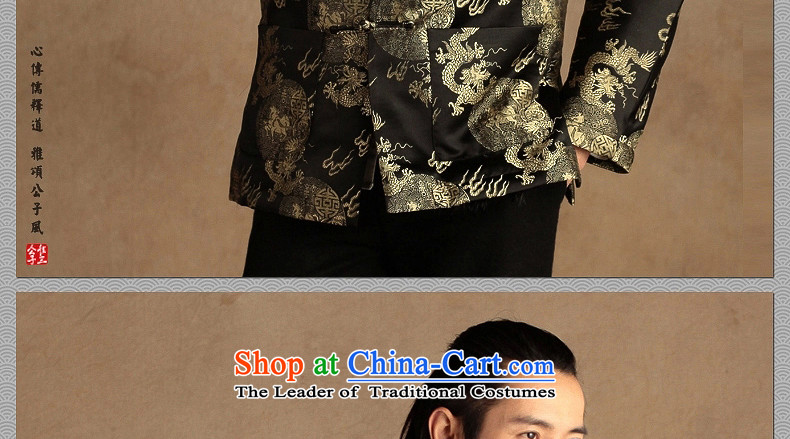 Cd 3 China wind Fu Lu Tang Dynasty Chinese Nation male robe Sau San improved leisure cotton jacket winter robe thick blue dragon in the new picture (M), prices, brand platters! The elections are supplied in the national character of distribution, so action, buy now enjoy more preferential! As soon as possible.