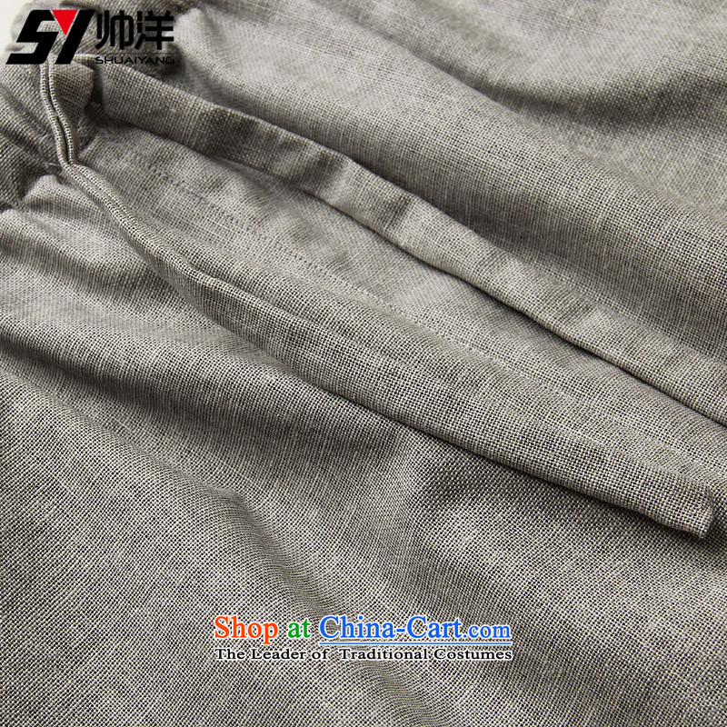 Spring 2015 Yang Shuai men linen pants China Wind Pants and Tang Chinese spring and summer comfort and breathability men's trousers, wild, elastic waist with drawcord Ma Tei (gray trousers) 40/170, Shuai Yang (SHUAIYANG) , , , shopping on the Internet