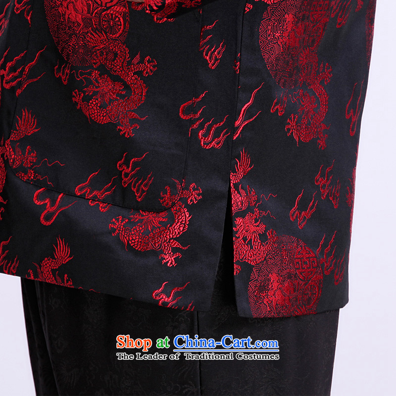 Van Gogh's new dragon design Tang dynasty China Wind Jacket men detained long-sleeved jacket disc men in autumn and winter H1502 older red XL, Van Gogh's shopping on the Internet has been pressed.