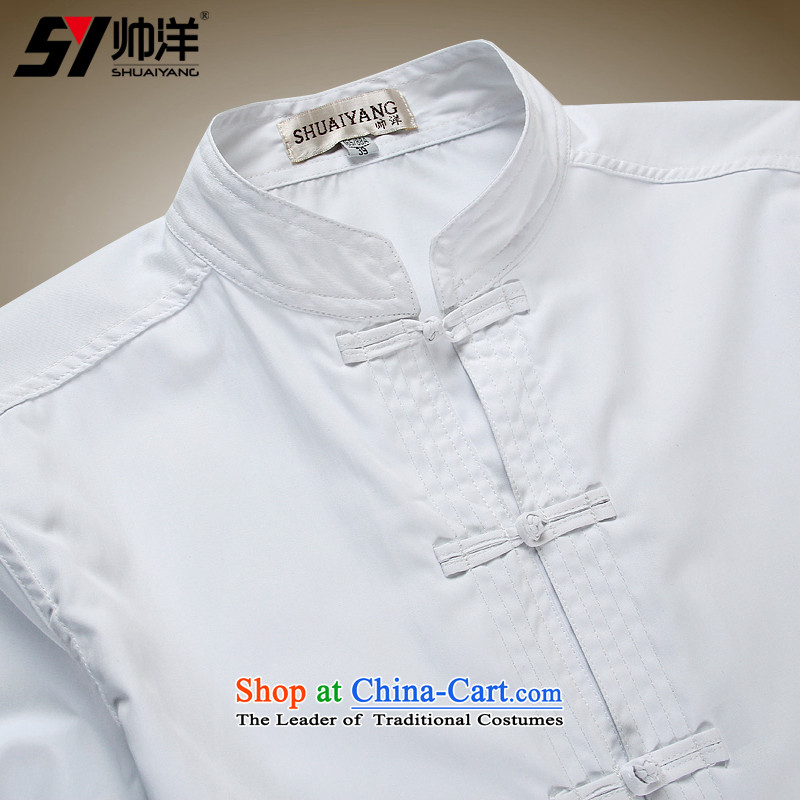 Shuai 2015 Ocean spring outfits men forming the Tang dynasty shirt shirt long-sleeved shirt China wind male Chinese shirt classic white 43/185, SHUAIYANG Yang (Shuai) , , , shopping on the Internet