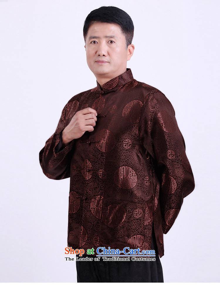There is a property in the Chinese Tang dynasty men's older men and thick robe larger men Tang dynasty winter coats and spring older persons Shou Tang dynasty coffee-colored XXL picture, prices, brand platters! The elections are supplied in the national character of distribution, so action, buy now enjoy more preferential! As soon as possible.