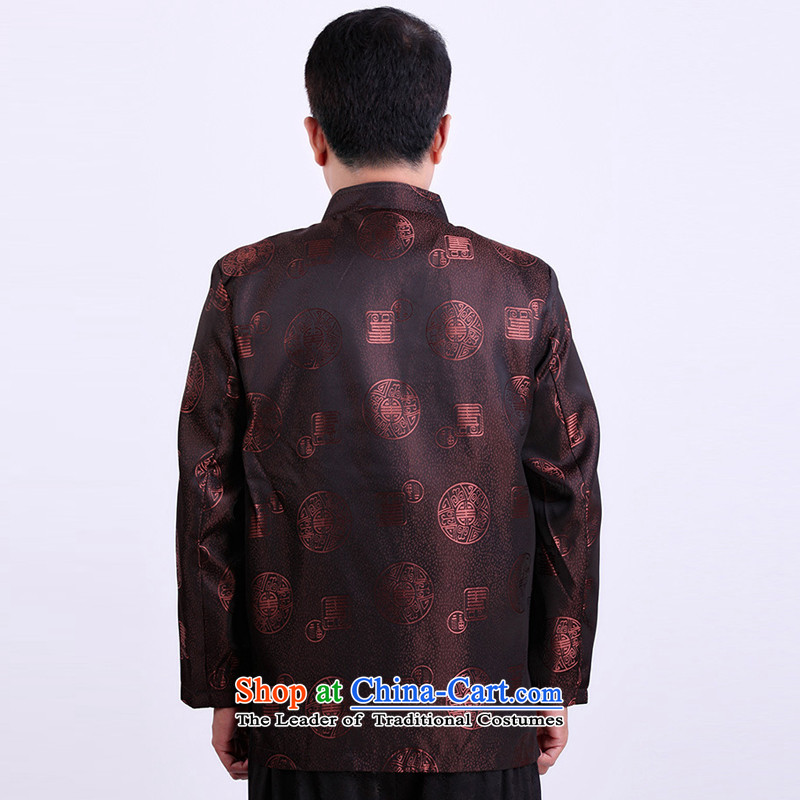 With the Chinese Tang dynasty men's large number of elderly persons, extra thick winter clothing brown XXL, spring birthday with Monogatari (wuyouwuyu) , , , shopping on the Internet