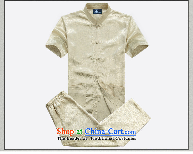 - Wolf JEYA-WOLF, New Package Tang dynasty men's short-sleeved light summer of Tang Dynasty MEN'S NATIONAL leisure wears the River During the Qingming Festival