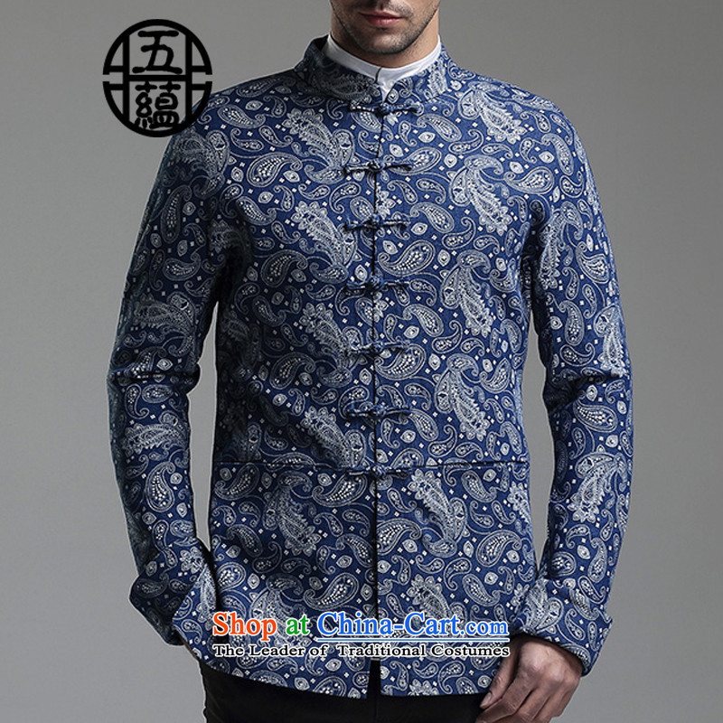 Azzu defense (azouari) China wind men Sau San Tong Replace l jacket, dark blue聽, floral azzu AZOUARI () , , , shopping on the Internet