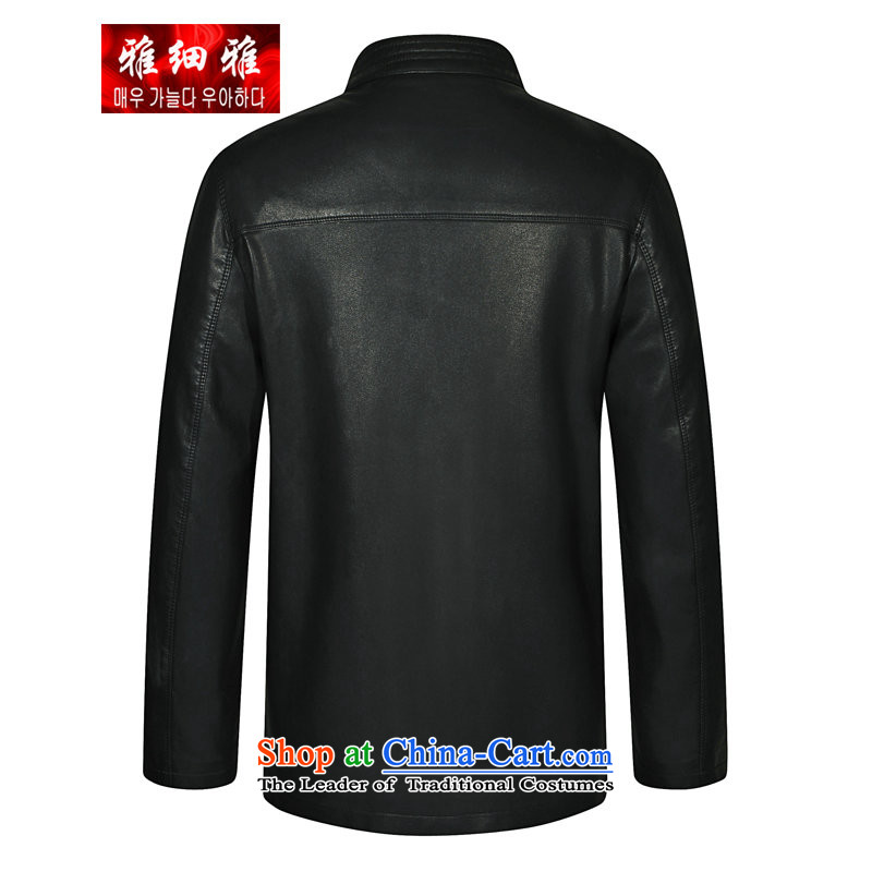 The breakdown of the  spring and autumn 2015 New Nga of leisure in the elderly father Tang replacing Men's Mock-Neck thin paragraph is detained single row detained during the spring and autumn jackets black 185 Nga fine Nga , , , shopping on the Internet