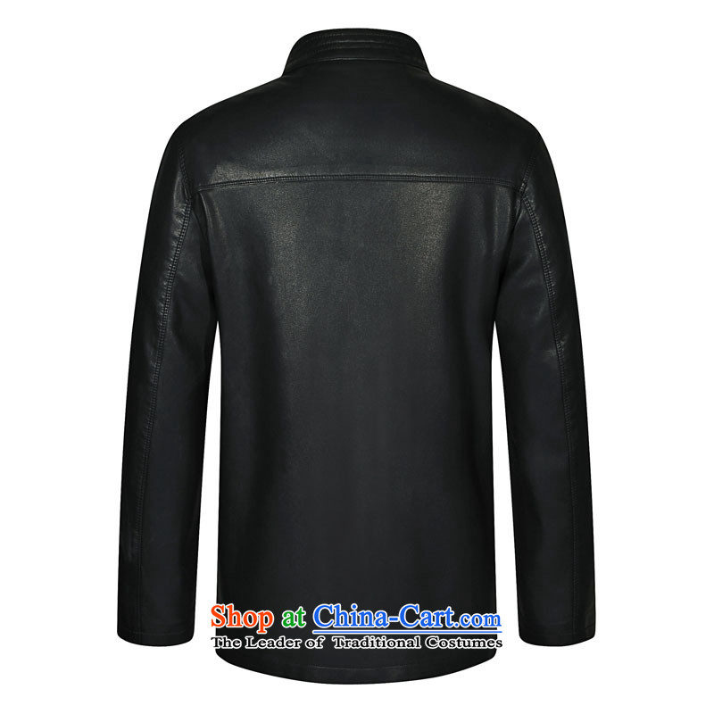 In 2015, the annual Golden Spring and Autumn in New elderly men who are exempt from T-Shirt ironing atmosphere leather father loaded collar leisure embroidery XL black jacket Tang 185 recommendations about 153 1.76m), Ho ad , , , shopping on the Internet