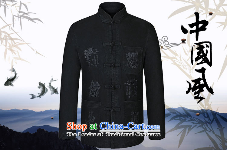 In 2015, the annual Kim Chun-New) older men for both business and leisure Tang dynasty embroidery collar larger jacket atmospheric father who decorated cotton shirt ironing from black 175 pictures, prices, brand platters! The elections are supplied in the national character of distribution, so action, buy now enjoy more preferential! As soon as possible.