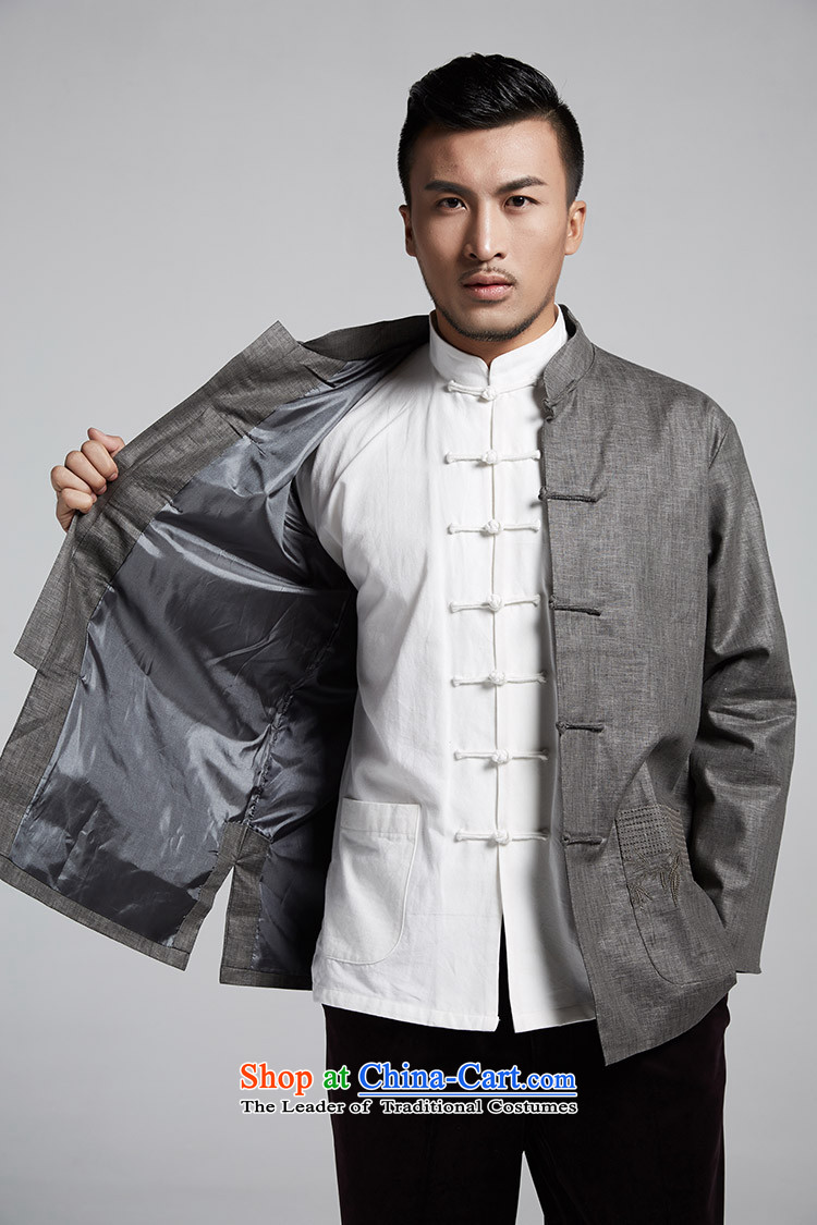 De Fudo integrity cotton linen men Tang Dynasty Chinese spring and autumn 2015 long-sleeved light jacket dad installed China wind men light blue XL Photo, prices, brand platters! The elections are supplied in the national character of distribution, so action, buy now enjoy more preferential! As soon as possible.