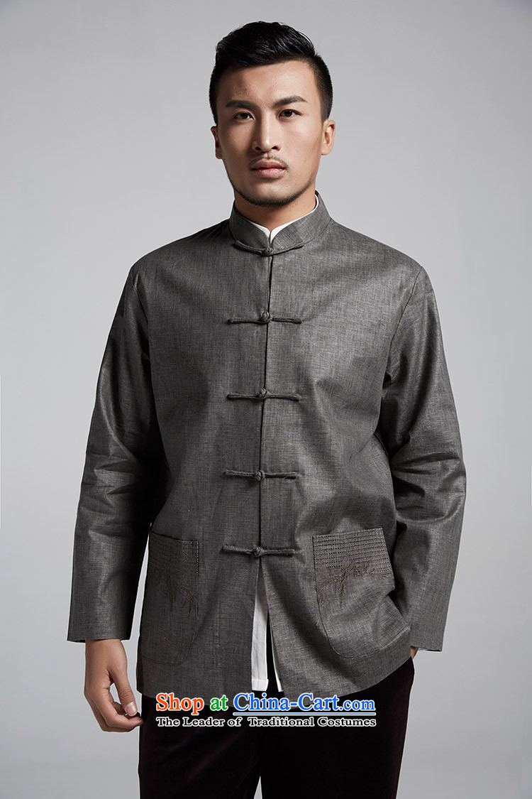 De Fudo integrity cotton linen men Tang Dynasty Chinese spring and autumn 2015 long-sleeved light jacket dad installed China wind men light blue XL Photo, prices, brand platters! The elections are supplied in the national character of distribution, so action, buy now enjoy more preferential! As soon as possible.