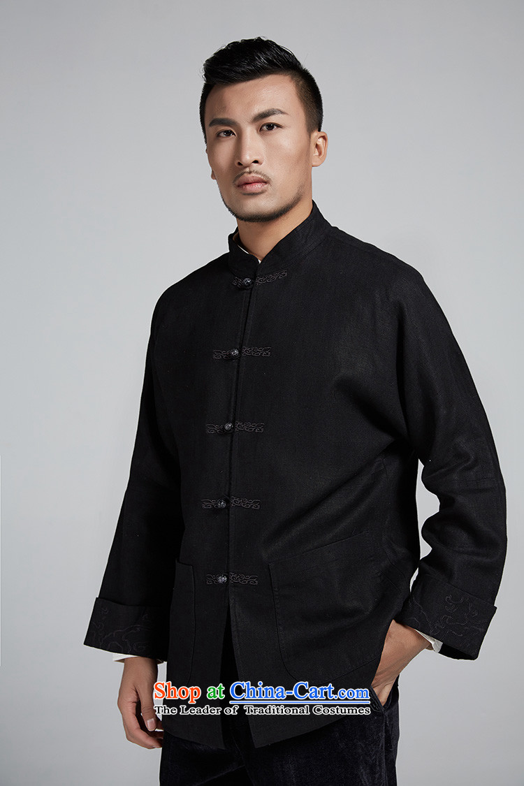 De-tong building cannot be refined improvement of older men's jackets personalized embroidery disc detained leisure long-sleeved shirt China wind men black 52/3XL picture, prices, brand platters! The elections are supplied in the national character of distribution, so action, buy now enjoy more preferential! As soon as possible.