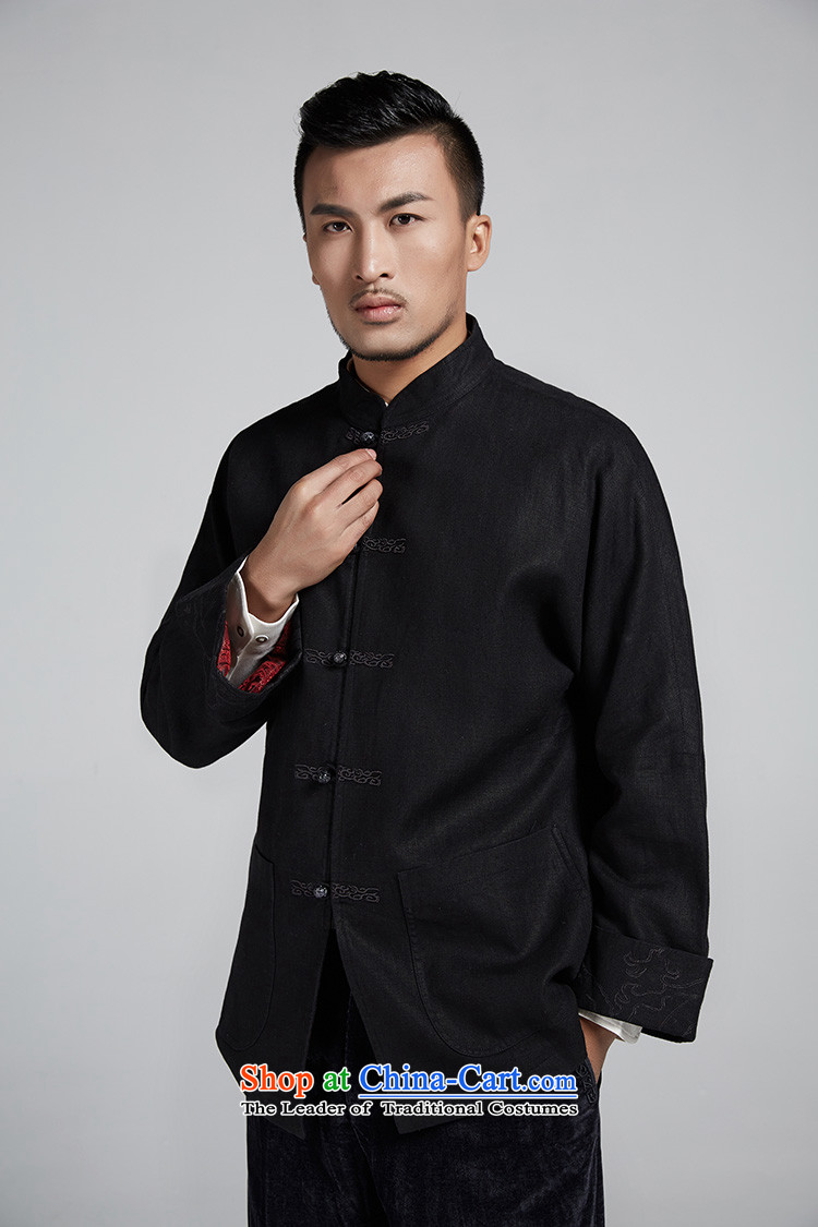 De-tong building cannot be refined improvement of older men's jackets personalized embroidery disc detained leisure long-sleeved shirt China wind men black 52/3XL picture, prices, brand platters! The elections are supplied in the national character of distribution, so action, buy now enjoy more preferential! As soon as possible.