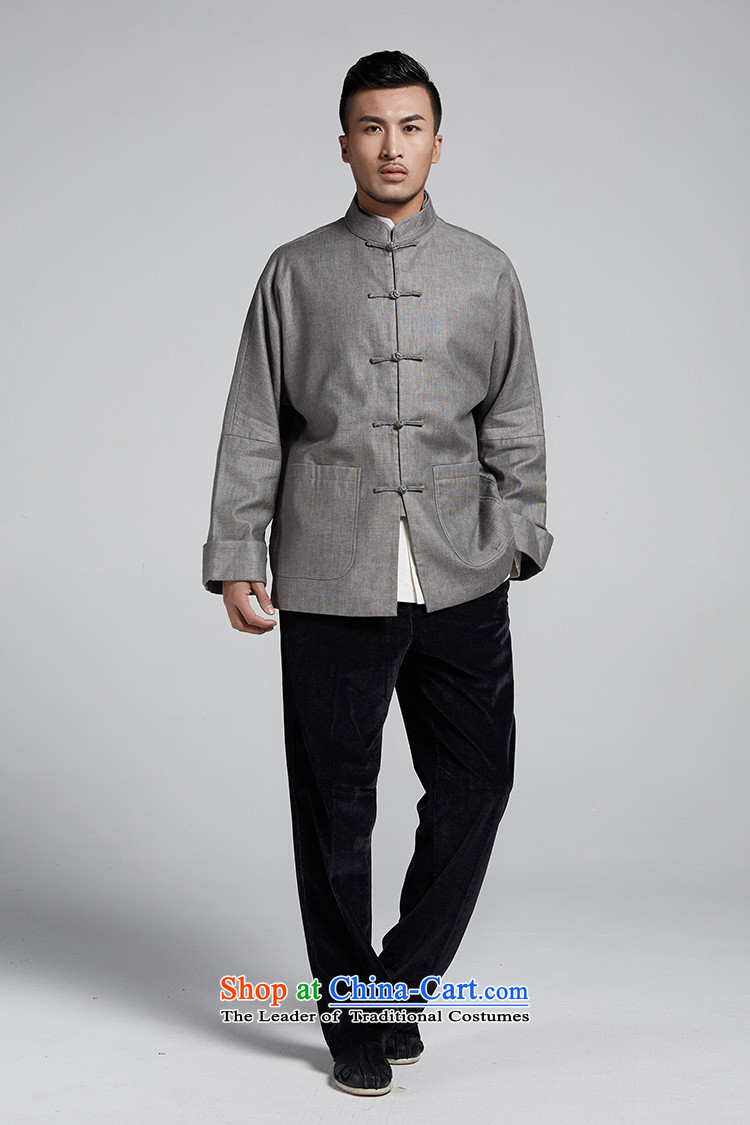 Fudo de- 2015 autumn and winter, shoulder men's long-sleeved top chinese improved turn-sleeved jacket leisure China wind men light gray 44/M picture, prices, brand platters! The elections are supplied in the national character of distribution, so action, buy now enjoy more preferential! As soon as possible.