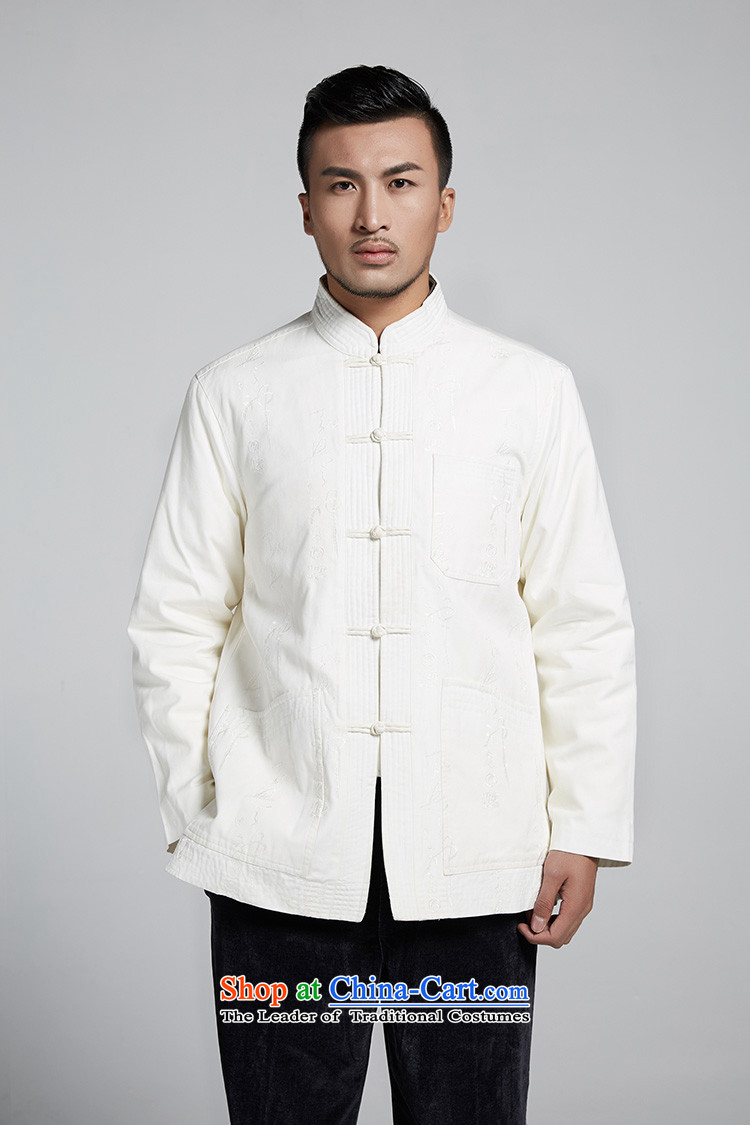 De Fudo United days pure white improved Tang dynasty men's robe in older knots in the leisure stay jacket tie china wind of men by 2015 autumn and winter, white XXXL picture, prices, brand platters! The elections are supplied in the national character of distribution, so action, buy now enjoy more preferential! As soon as possible.